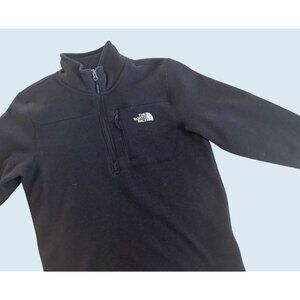 THE NORTH FACE Men's Black 1/4 Zip Fleece Lined Pullover Top Sz L